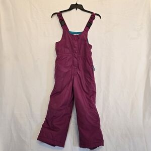 LL Bean Girls Youth Size 8 Purple Bib Overall Insulated Ski Winter Snow Pants
